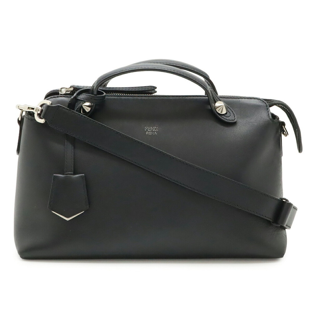 FENDI Black Leather Shoulder Bag